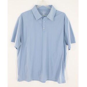 Fabletics Performance Polo Shirt Blue Short Sleeve Mens XL